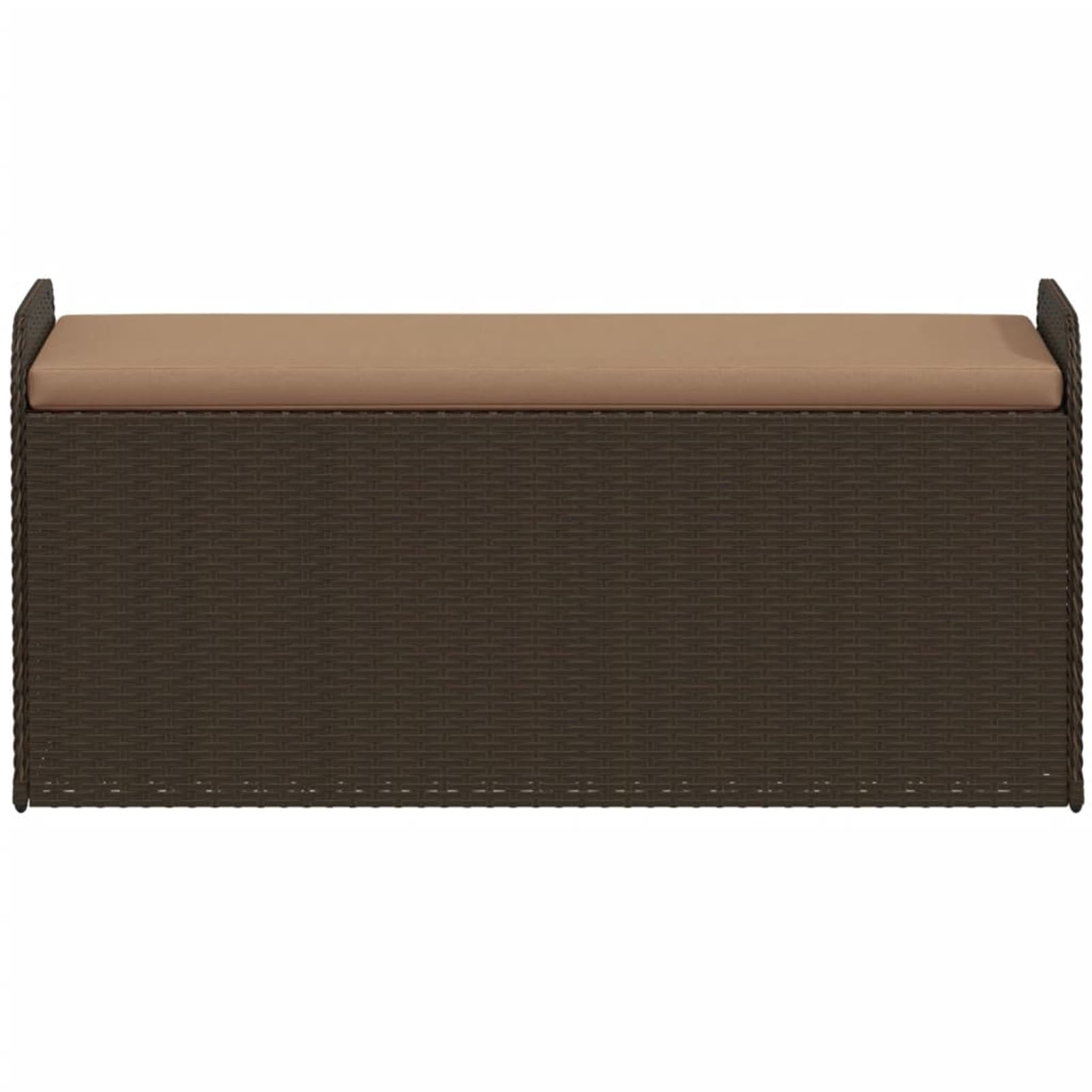 Gecheer Panca con Spazio Contenitore, 115x51x52 cm in Polyrattan, con Cuscini e Custodia Resistente all'Acqua, per Arredo Esterno e Giardino