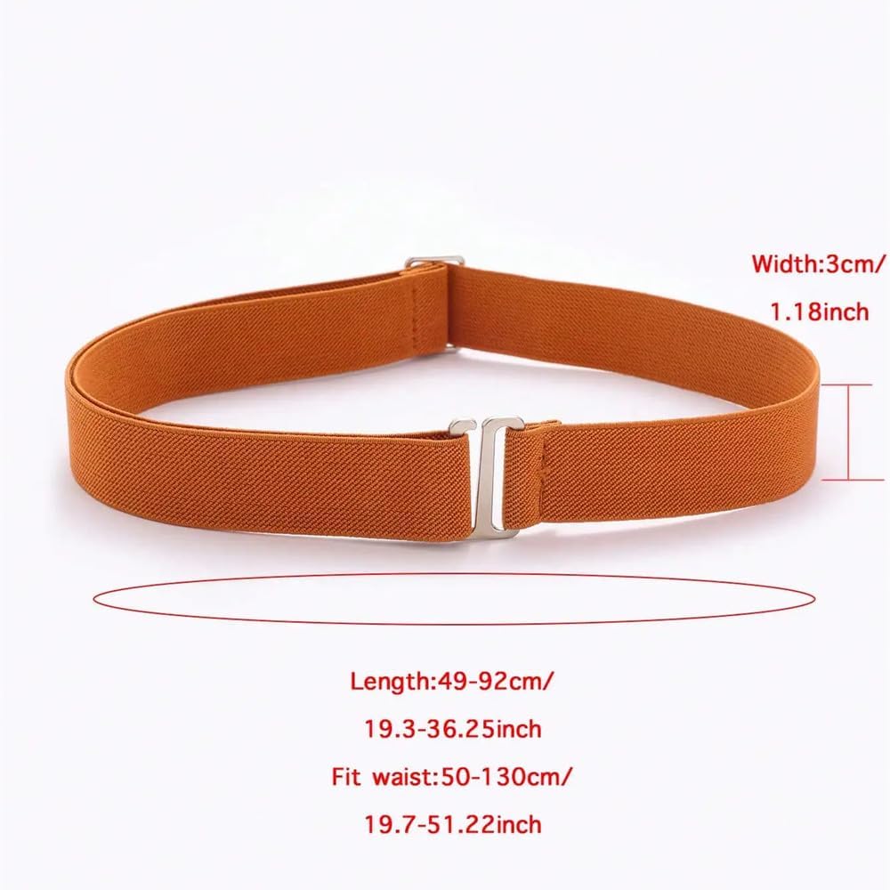 1pc Women's Elastic Comfortable Adjustable One Size Anti Slip Pants Belt Fits Most