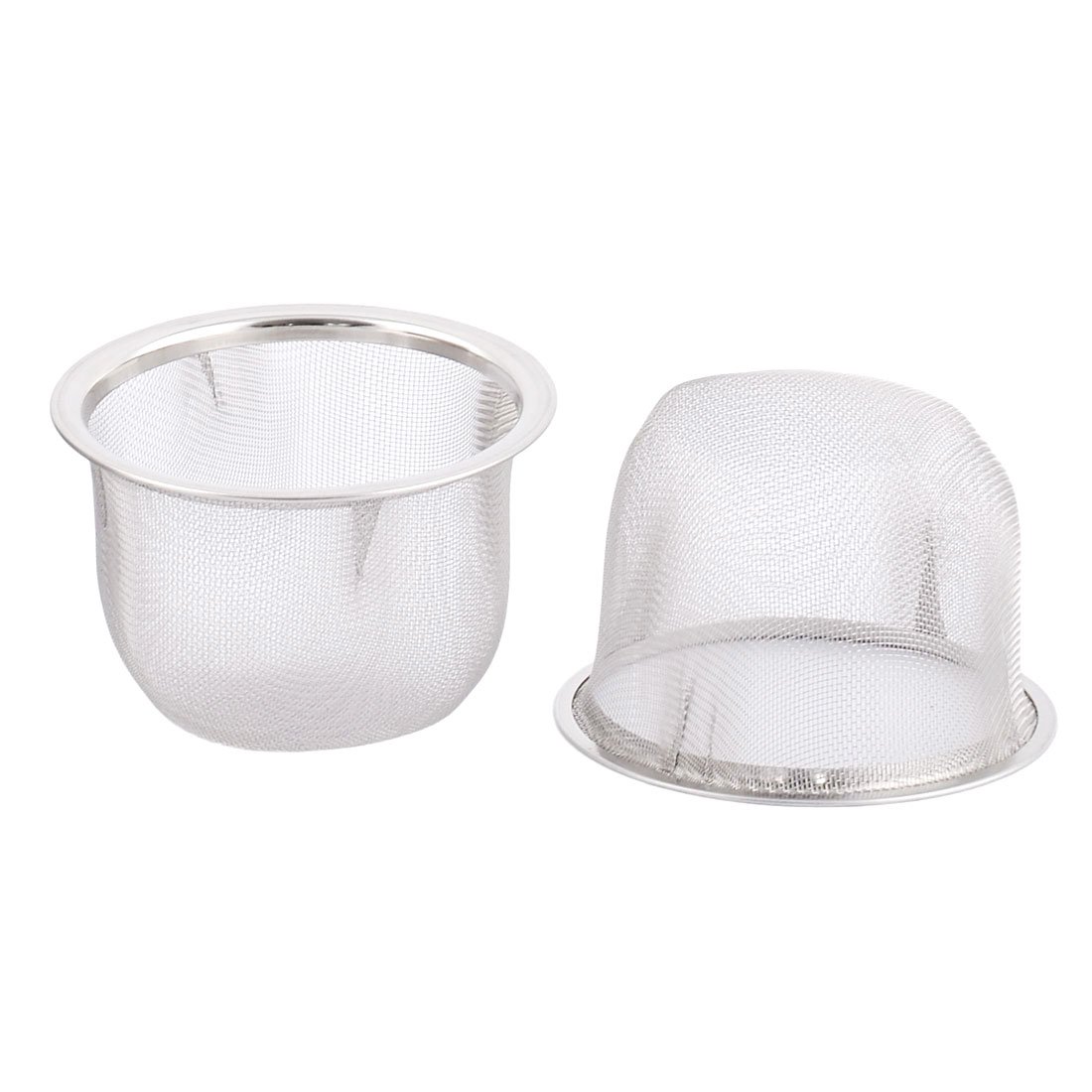 uxcell Stainless Steel Round Mesh Reusable Tea Leaf Spice Teapot Filter Strainer 75mm Dia 5pcs