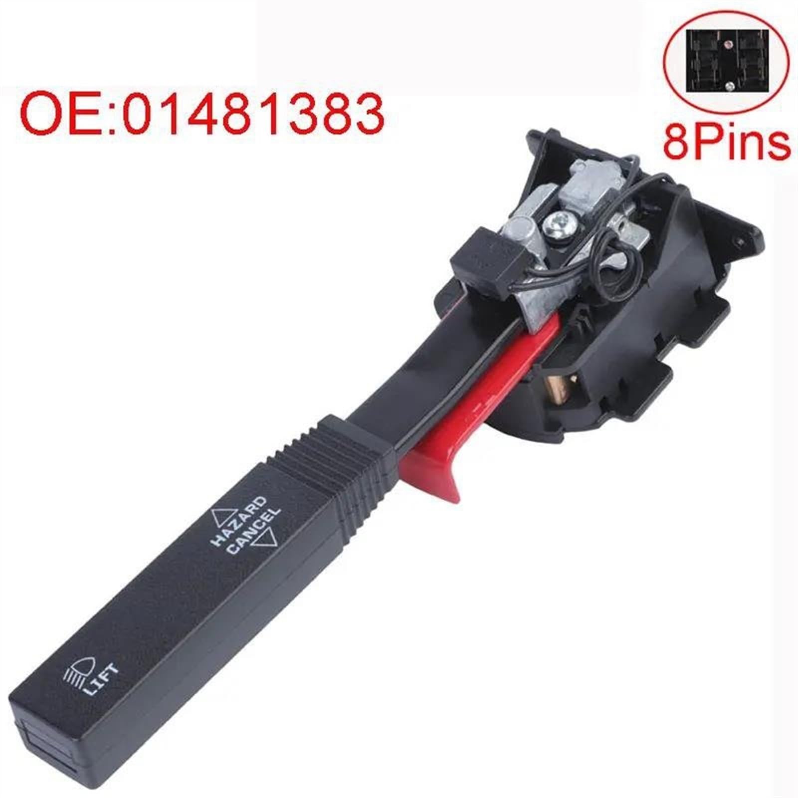 Mando de Control de Coche Compatible con Kenworth para Camiones T600, T200 y W900. Interruptor de Intermitentes de Columna de dirección 01481383 577.59014 57759014