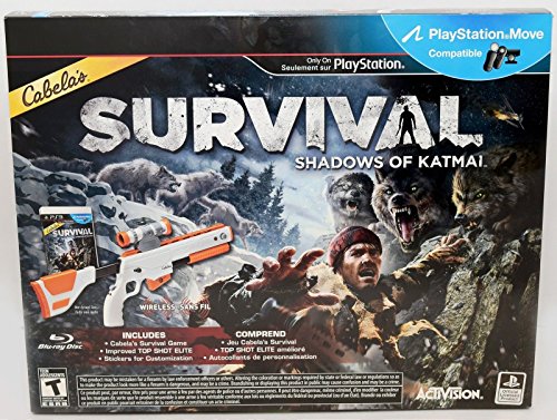 Ps3 Cabela's Survival Shadows Of Katmai Game + 2 Guns Bundle Top Shot Elite #TOP1
