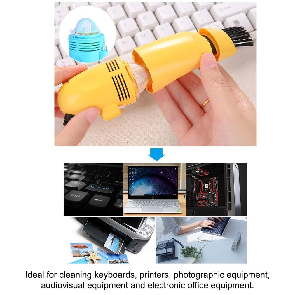 Odkurzacz Mini Klawiatura Do Laptopa, Usuwa Silny Kurz, Idealny do Czyszczenie Klawiatury, Drukarki, Sprzęt Fotograficzny (czarny)