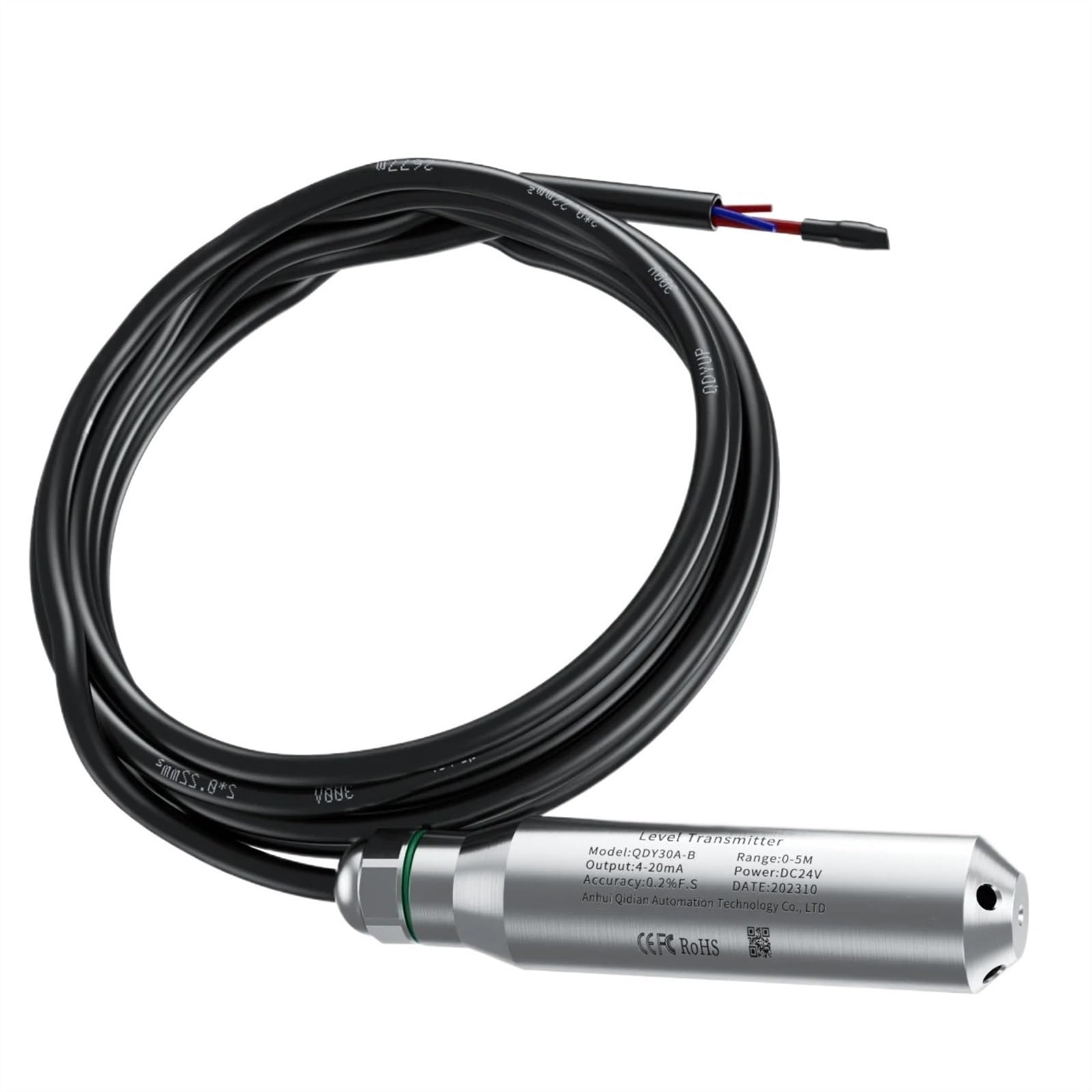 Capteur de niveau hydrostatique RS485 avec câble de 5m pour mesure de liquide
