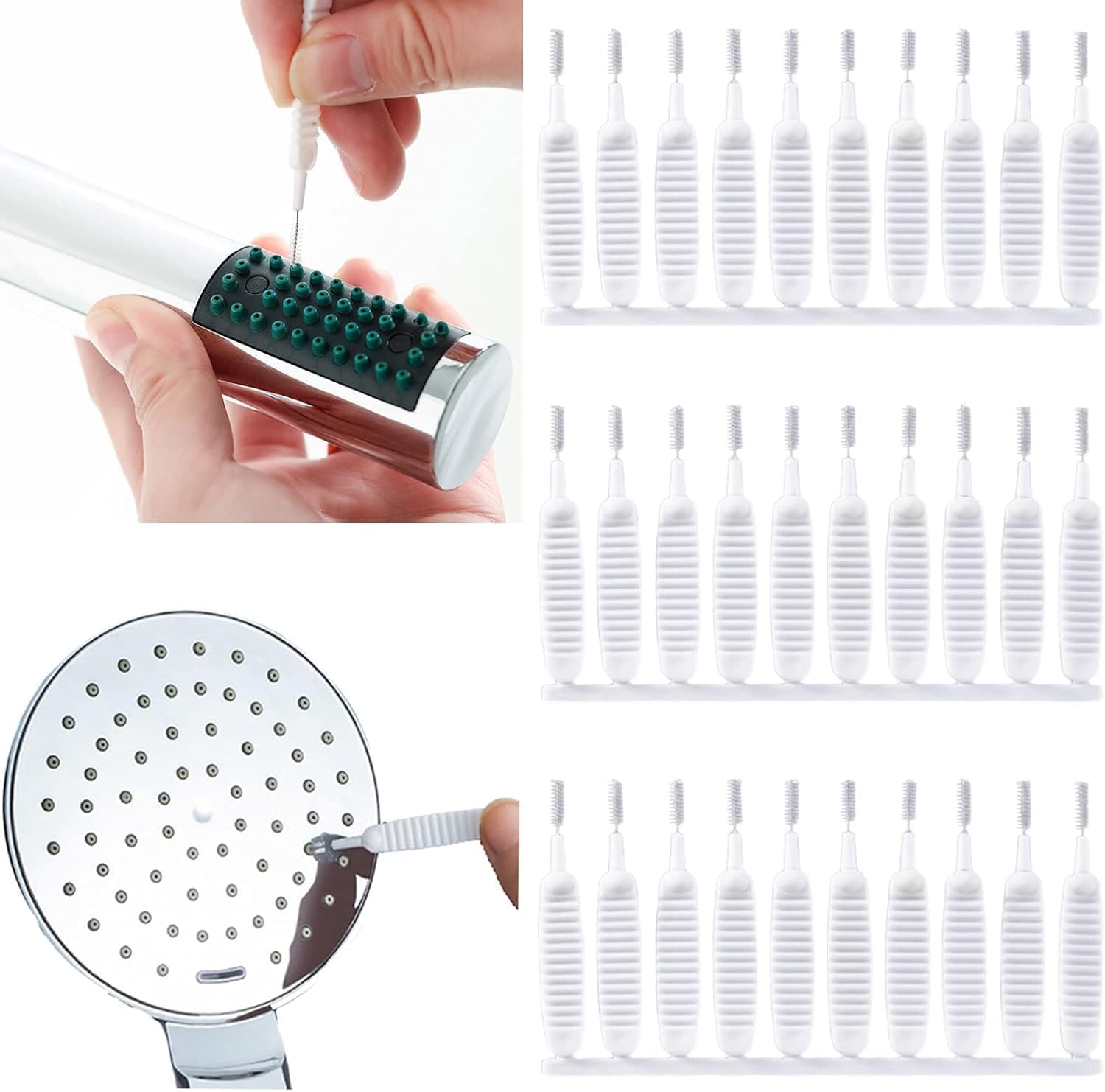 ERZA Shower Head Cleaner,Small Gaps Hole Anti-Clogging Shower Head Cleaning Brush,Shower Cleaner Pin Brush,Mini Gap Cleaning Brush be Suitable for Bathroom Kitchen Household Cleaning Supplies PC10-image-18