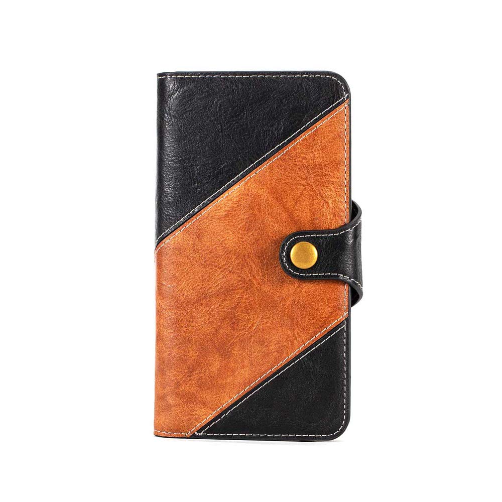 K-S-Trade 2in1 Compatibile con LG Electronics G8X THinQ Custodia Protettiva Portafoglio Borsa Copertina Copertura Wallet Flipstyle Nero 1x
