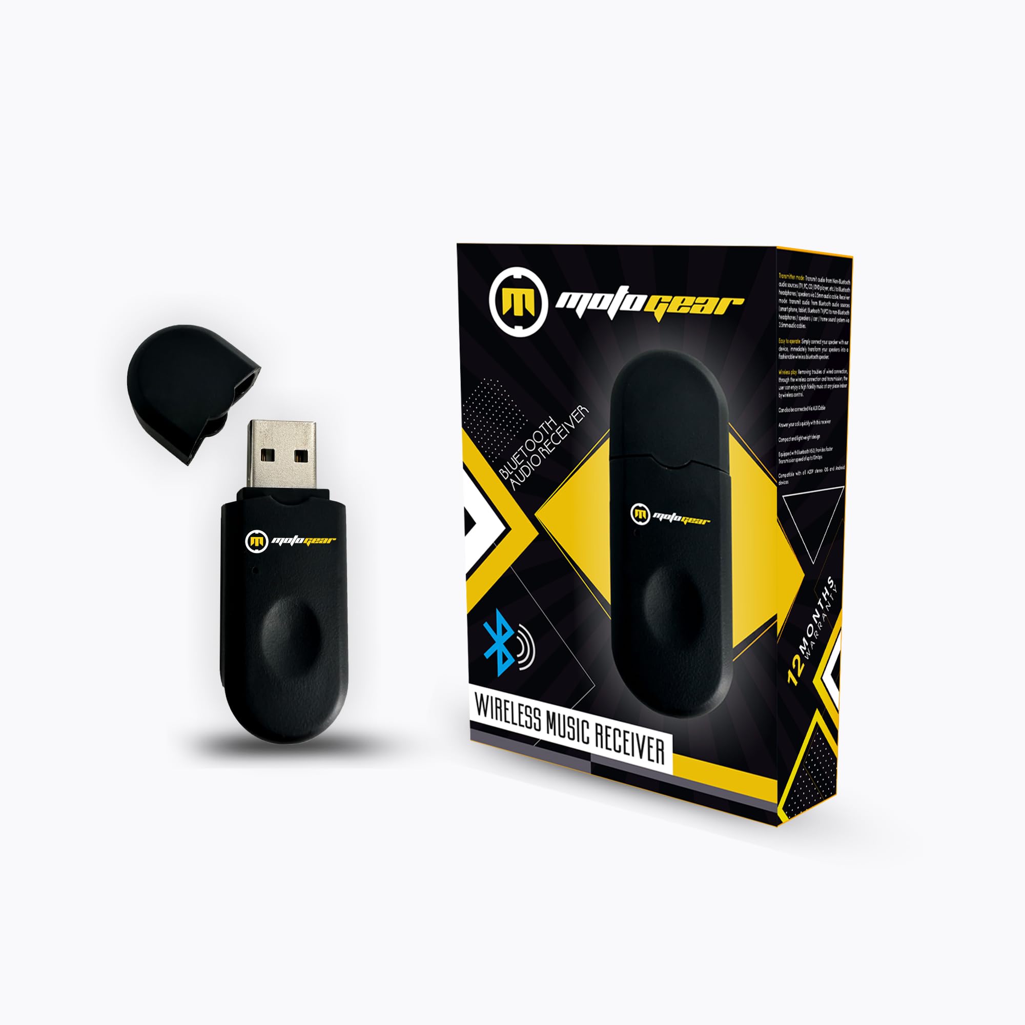 MOTOGEAR Portable Bluetooth Dongle Receiver Hands-Free Car Kit 3.5mm Bluetooth Aux Adapter Wireless Music Streaming for Home Car Audio System Headphone Speaker (Bluetooth 4.2, A2DP, 40 FT Range) (B0CTT7MXZK) Amazon Price History, Amazon Price Tracker