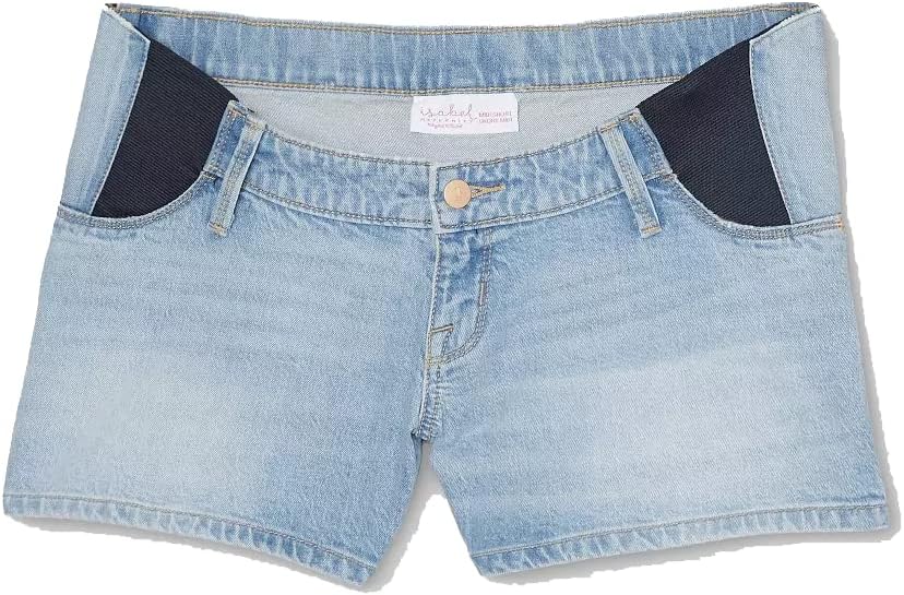 Isabel Maternity by Ingrid & Isabel Side Panel Midi Maternity Jean Shorts - (2/26, Light Wash)