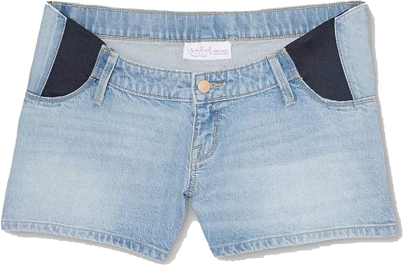 Isabel Maternity by Ingrid & Isabel Side Panel Midi Maternity Jean Shorts - (2/26, Light Wash)