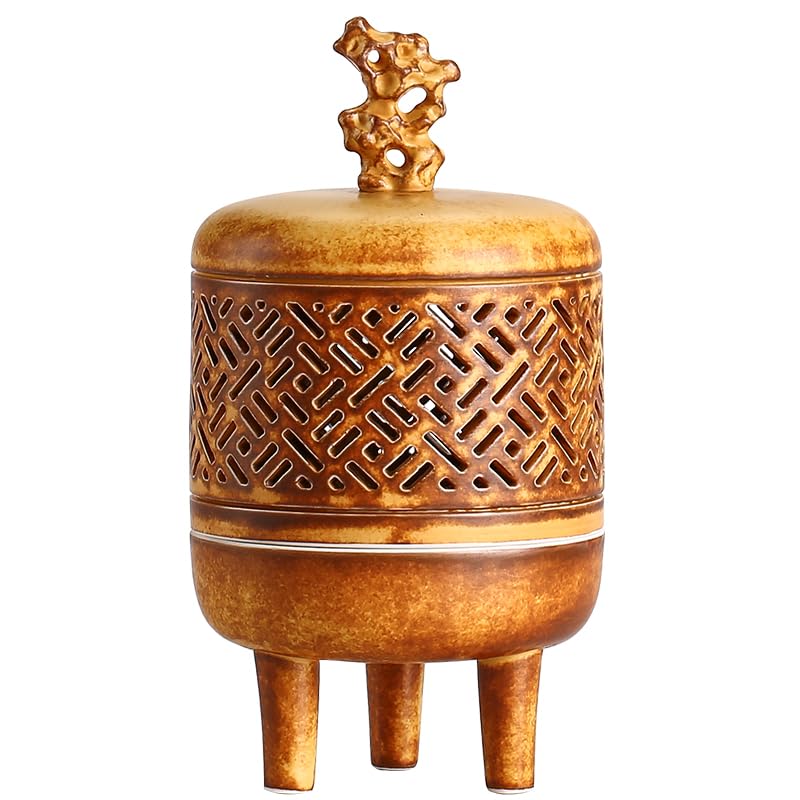 Brûleur d'encens cascade en céramique rétro pour bois de santal zen