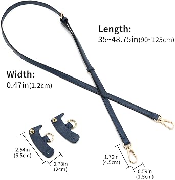 DEVPSISR Leather Purse Strap Suitable for Longchamp Handbag,Crossbody Adjustable Shoulder Strap Conversion Kit