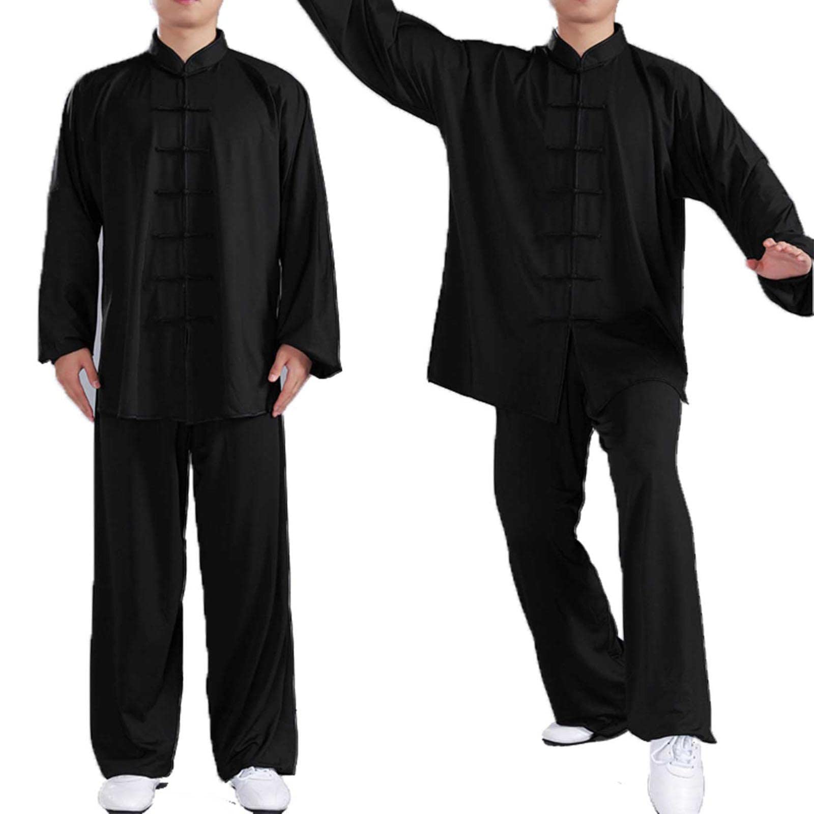 Tai Chi mundurek mężczyźni kobiety sztuki walki zestawy odzieży chińska tradycyjna odzież Kung Fu Wing Chun Taekwondo ubrania treningowe, białe-XXXL