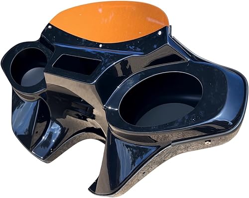 Miniatura 2 de Para Harley Davidson Softail Brillante Batwing Carenado FLSTN Heritage Softail Classic Deluxe Fat Boy Batwing Carenado con Parabrisas 6x9 Altavoz