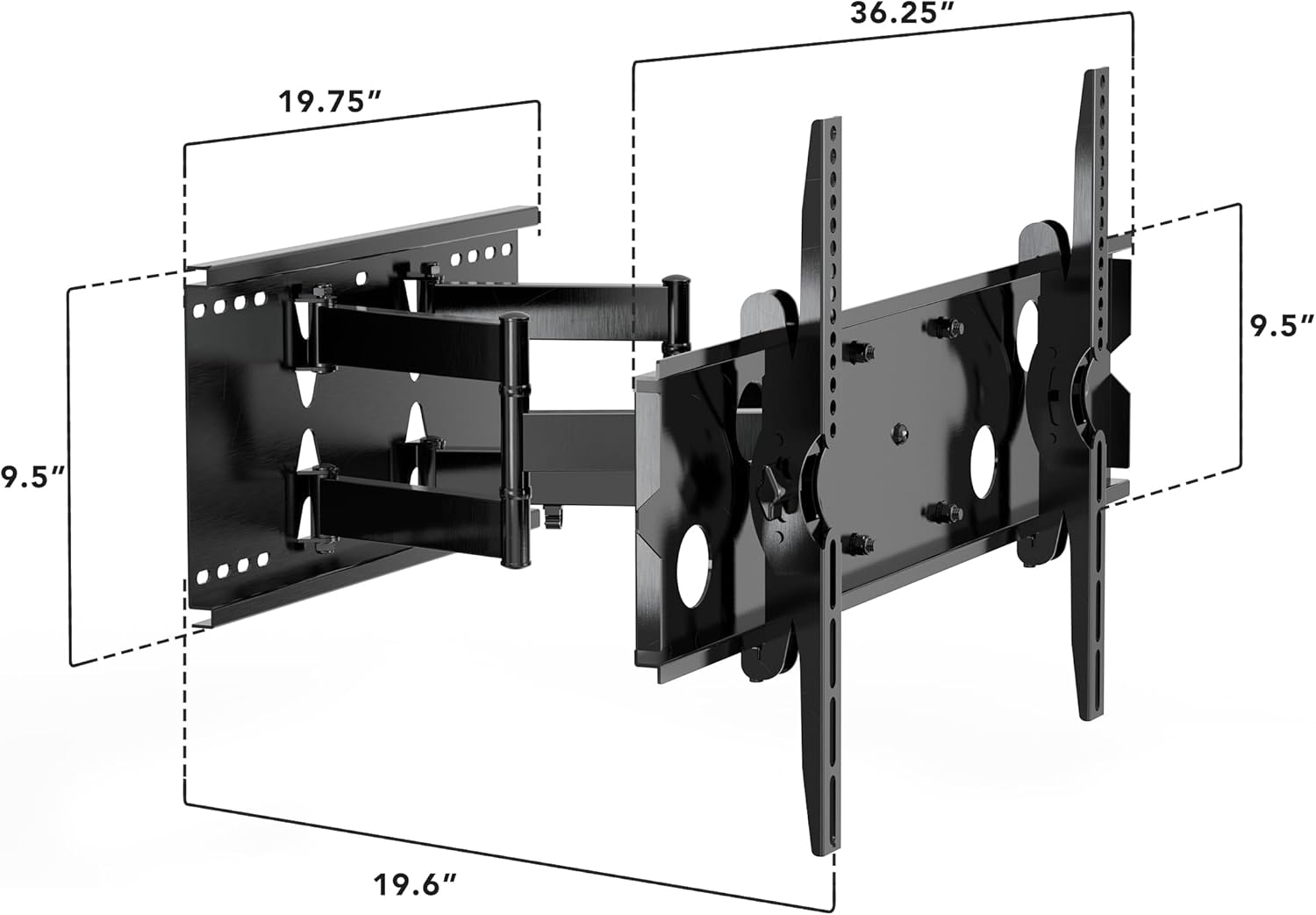 Mount-It! Full Motion TV Wall Mount | Heavy-Duty Dual Arm Articulating TV Bracket for 50-70 Inches Screen | VESA Compatible up to 800x450mm | 200 Lbs Capacity