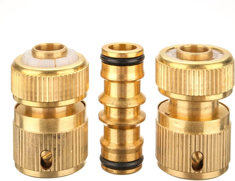 Connecteurs Rapides Tuyau Raccords Laiton Arrosage 19 Mm - Lot De 2 - Connexion Rapide - Jardin Et Lavage Auto Raccords Arrosage Laiton
