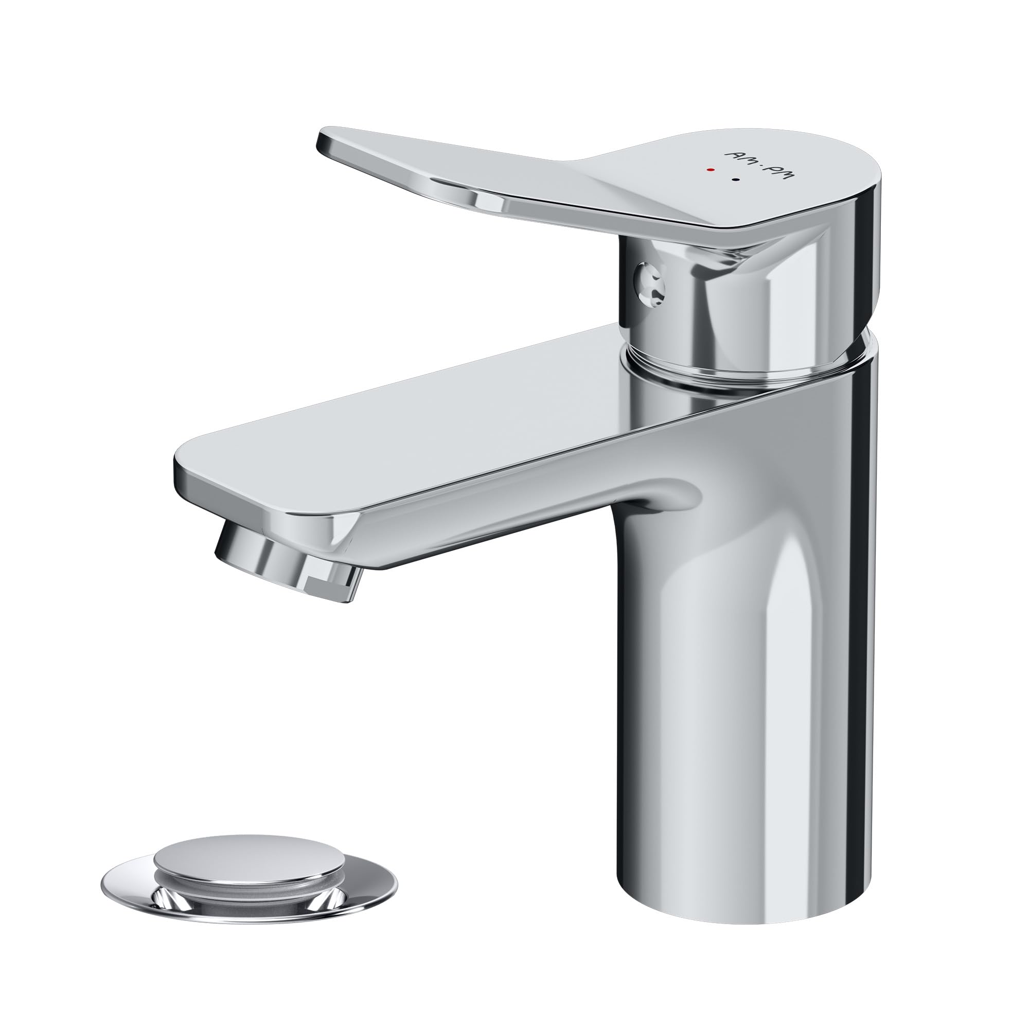 AM.PM – Robinet Salle Bain FXA82100, Mitigeur Lavabo Chromé avec Bonde Clic-Clac, Robinet Lave-Main Taille S