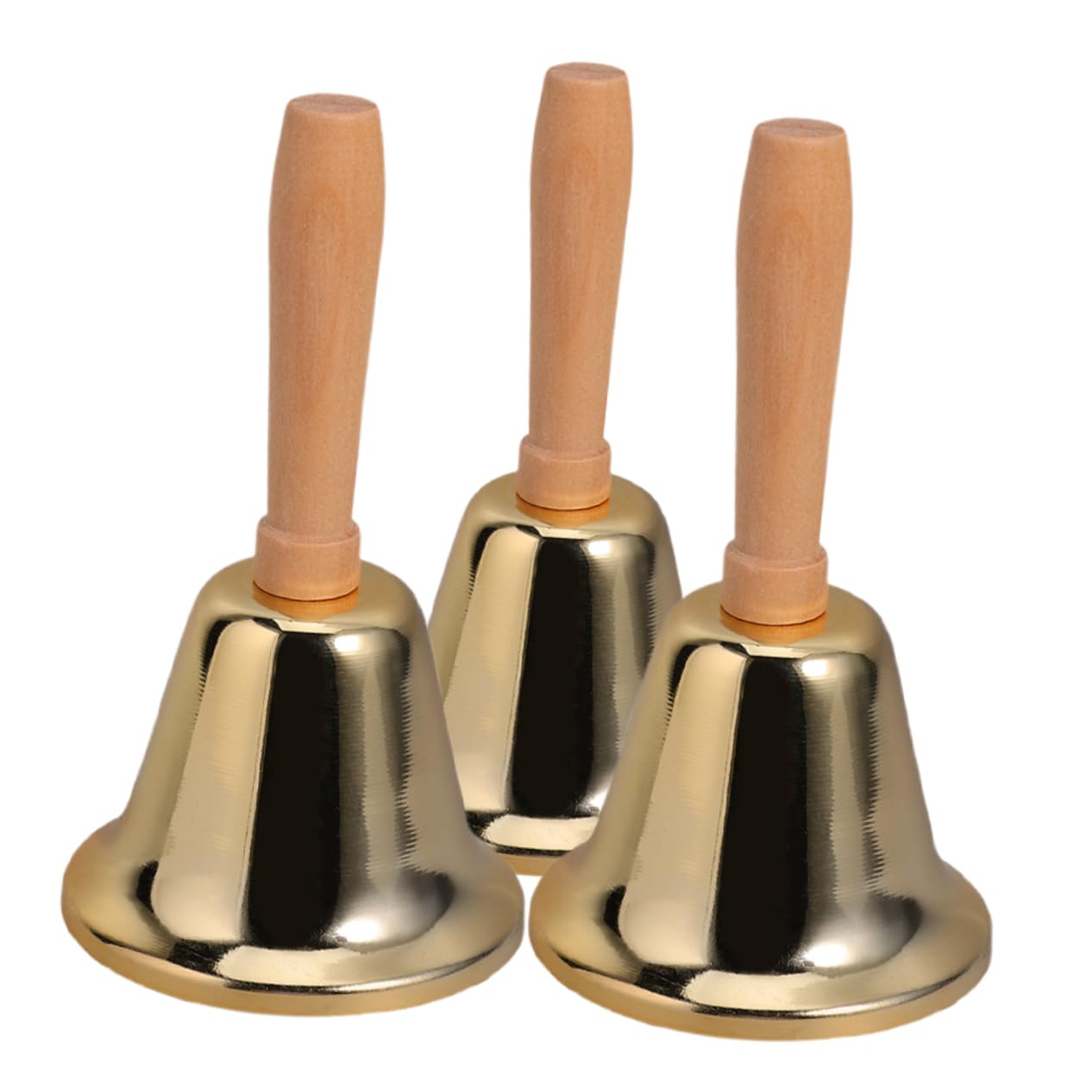 ERINGOGO Hand Bell Golden Dinner Bell for Classroom Reception and Service Call Bell for Elderly Pets and Holiday Celebrations and Stylish Design