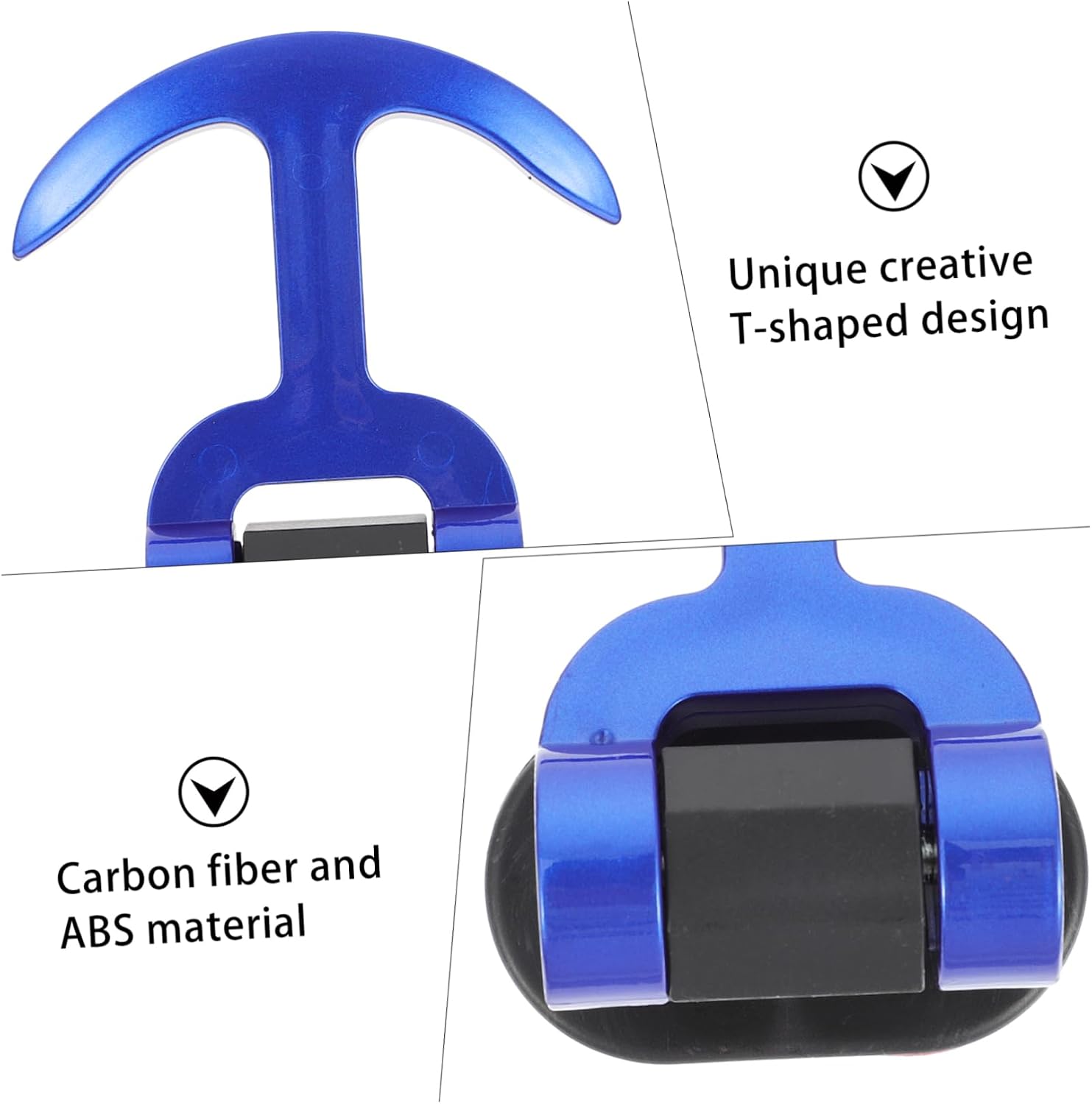 Alipis Blue T Shape Tow Hook Real Carbon Fiber ABS Modified Auto image 4