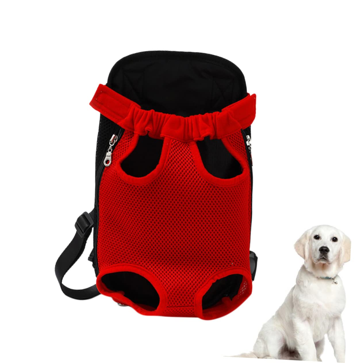 POPETPOP 1PC Breathable Pet Backpack for Dogs and Cats Comfortable Four Portable Travel Storage Bag Durable Mesh Cloth for