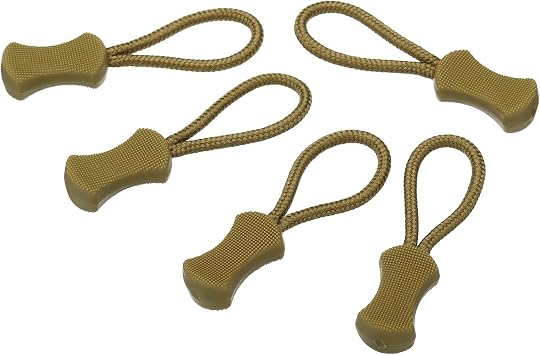 PATIKIL Zipper Pulls Replacement, 20 Pack Extension Cord Handle Fix Tab Tag Extender Fixer for Luggage Backpacks Jacket, Khaki
