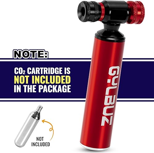 Miniatura 2 de Inflador de neumáticos de bicicleta de CO2 Bomba de bicicleta portátil de Co2 compatible con válvula Presta y Schrader con cartucho de