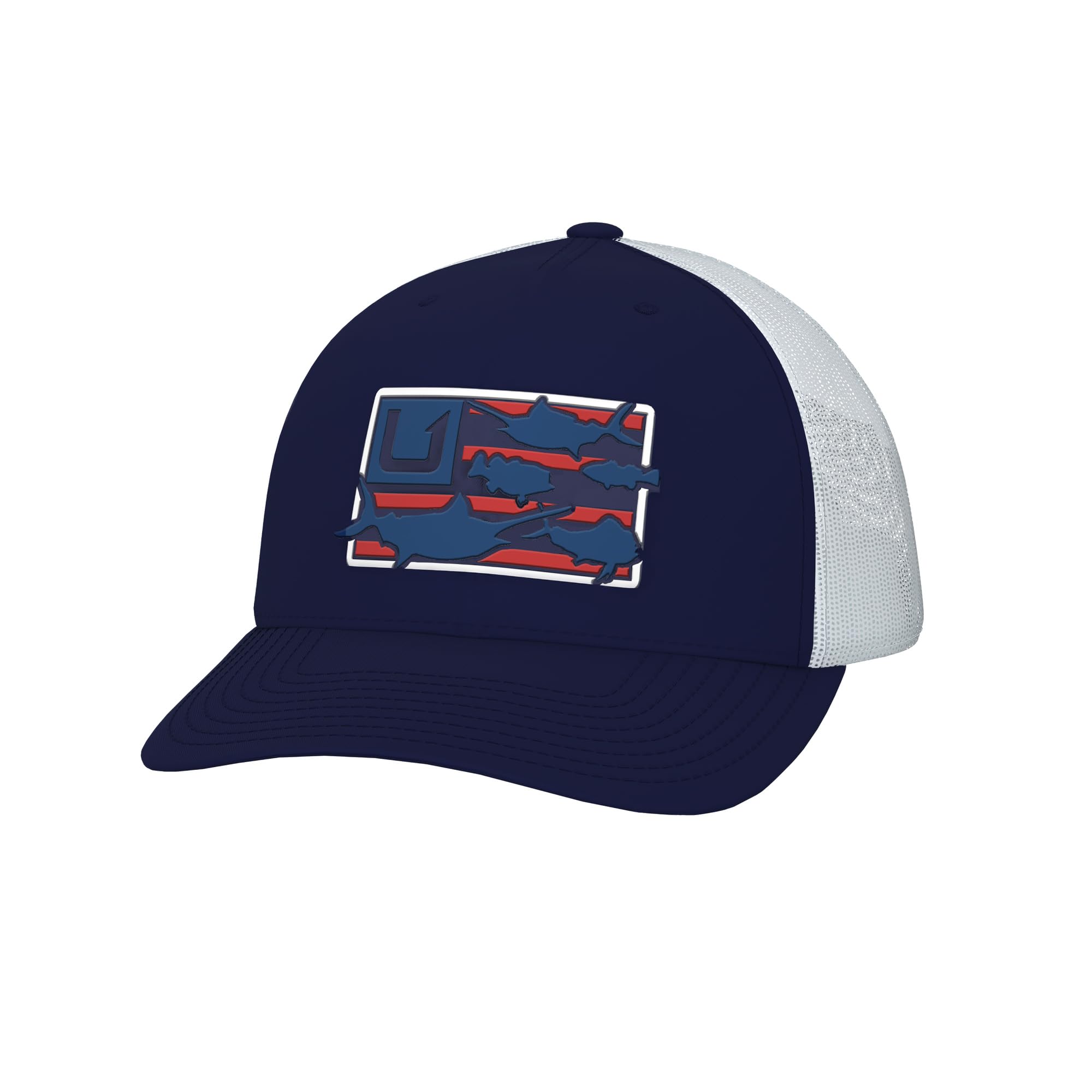 HUK Men's Trucker, Anti-Glare Snapback Fishing Hat Cap, Trophy Flag-Naval Academy, One Size โ image 1