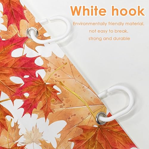 Miniatura 4 de Cortina de ducha de otoño con hojas de arce otoñal, cortina de ducha para baño, rústica, granja, Acción de Gracias, hogar, bañeras, decoración de