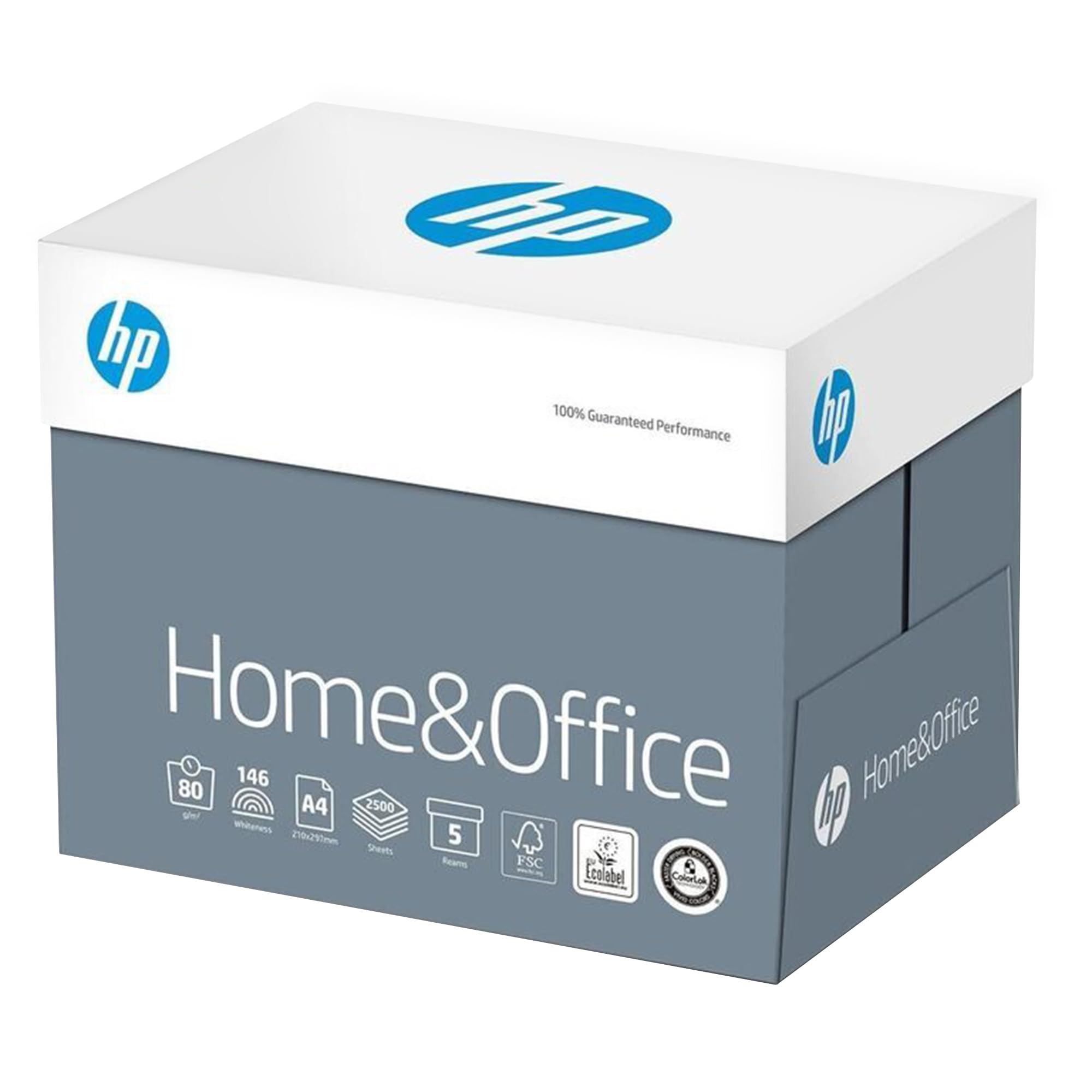 HP Druckerpapier A4 Kopierpapier 80g - 10 x 2.500 Blatt - 25.000 Blatt | HP Druckerpapier und Kopierpapier DIN A4, 25.000 Blatt, 80 g/m², weiß, Büro und Home Office, Universalpapier