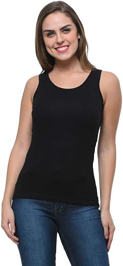 Frenchtrendz Women's Cotton Spandex Regular Fit Tank Top(XS-4XL)