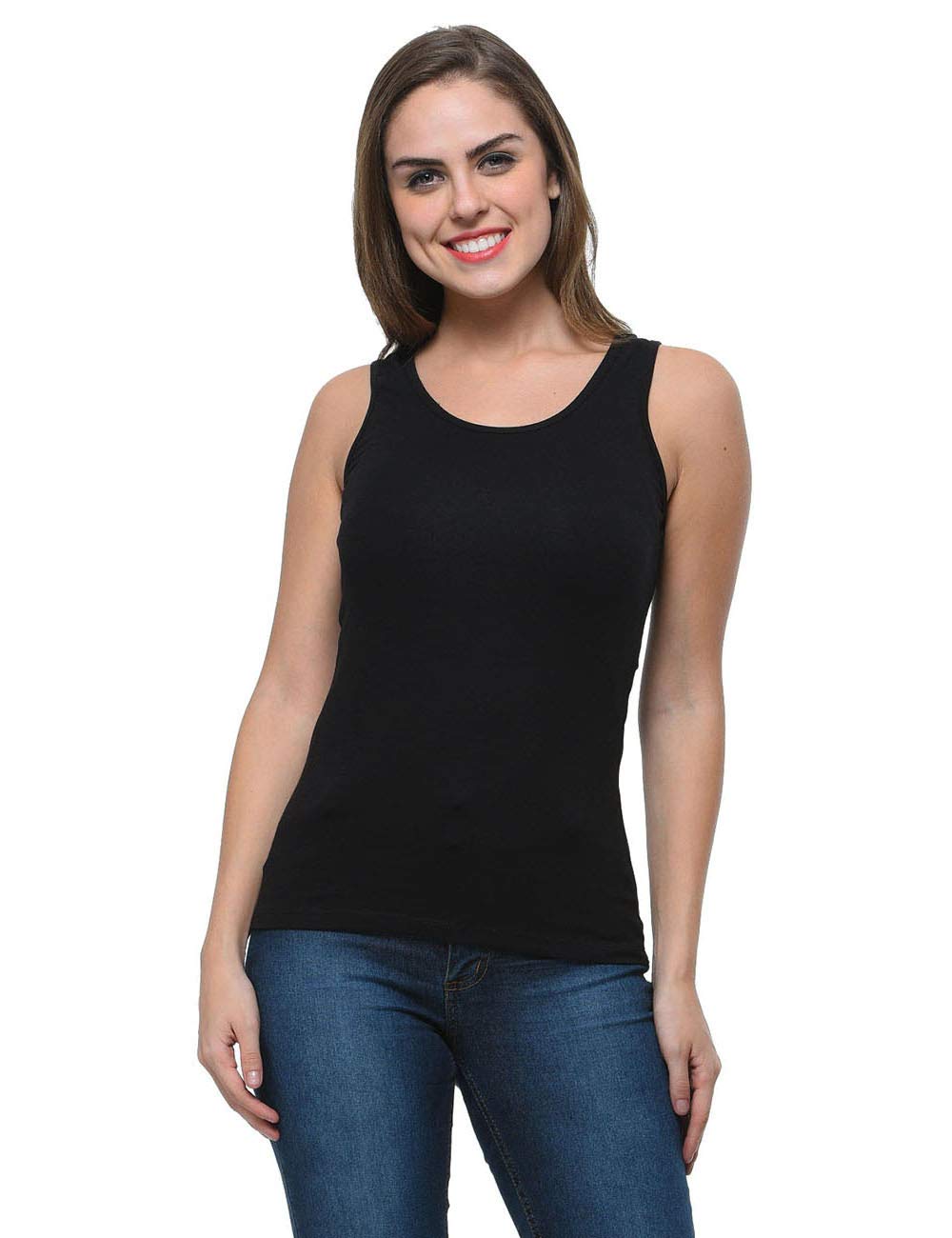 Frenchtrendz Women's Cotton Spandex Regular Fit Tank Top(XS-4XL)