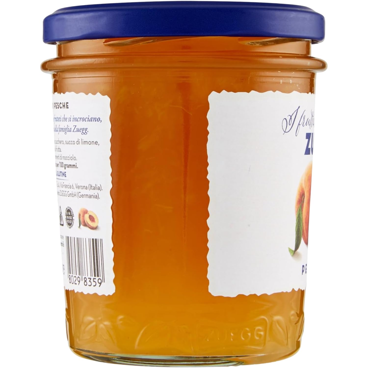 Confettura Extra di Pesche 320 g – Marmellata alla Frutta Dolce e Naturale Ideale per Colazione e Dolci – Variazioni 4/8/12 Pezzi (12 PEZZI)