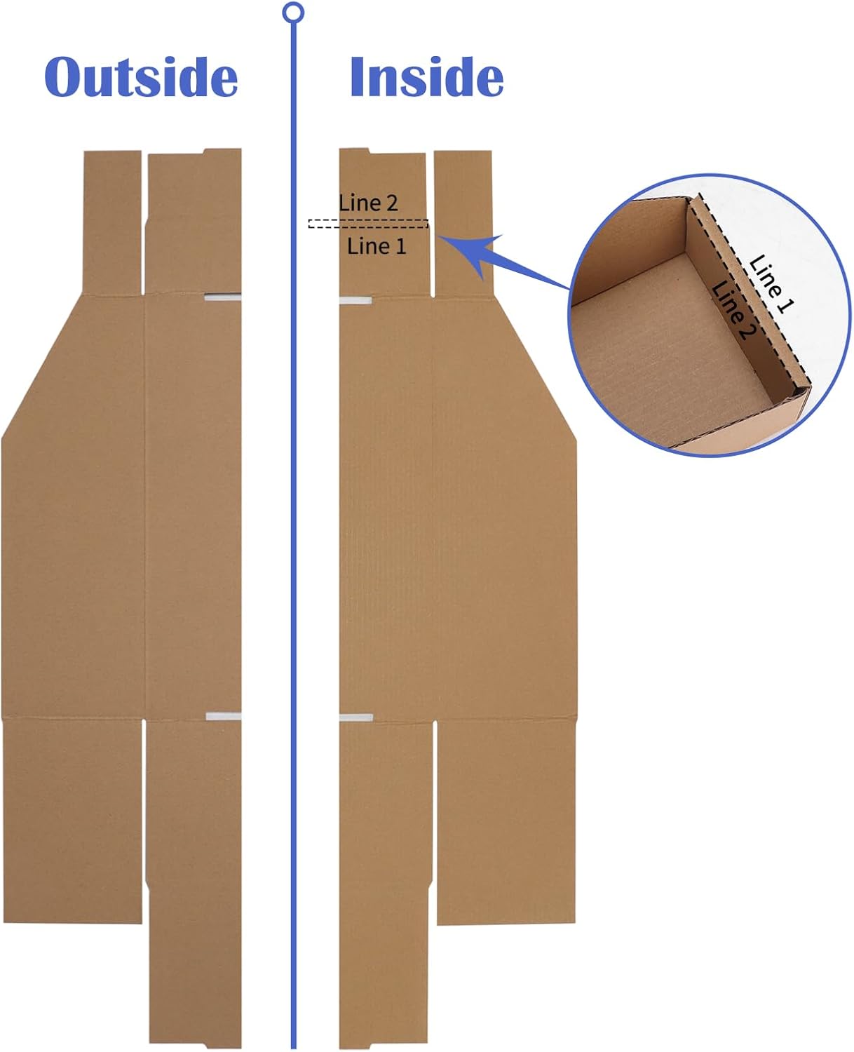 EXYGLO Cardboard Storage Bins 35 Pack, 12x4x4.5 Inch Cardboard Boxes, Corrugated Organizer Bins for Pantry, Shelves, Garage, Office, Shop, Brown
