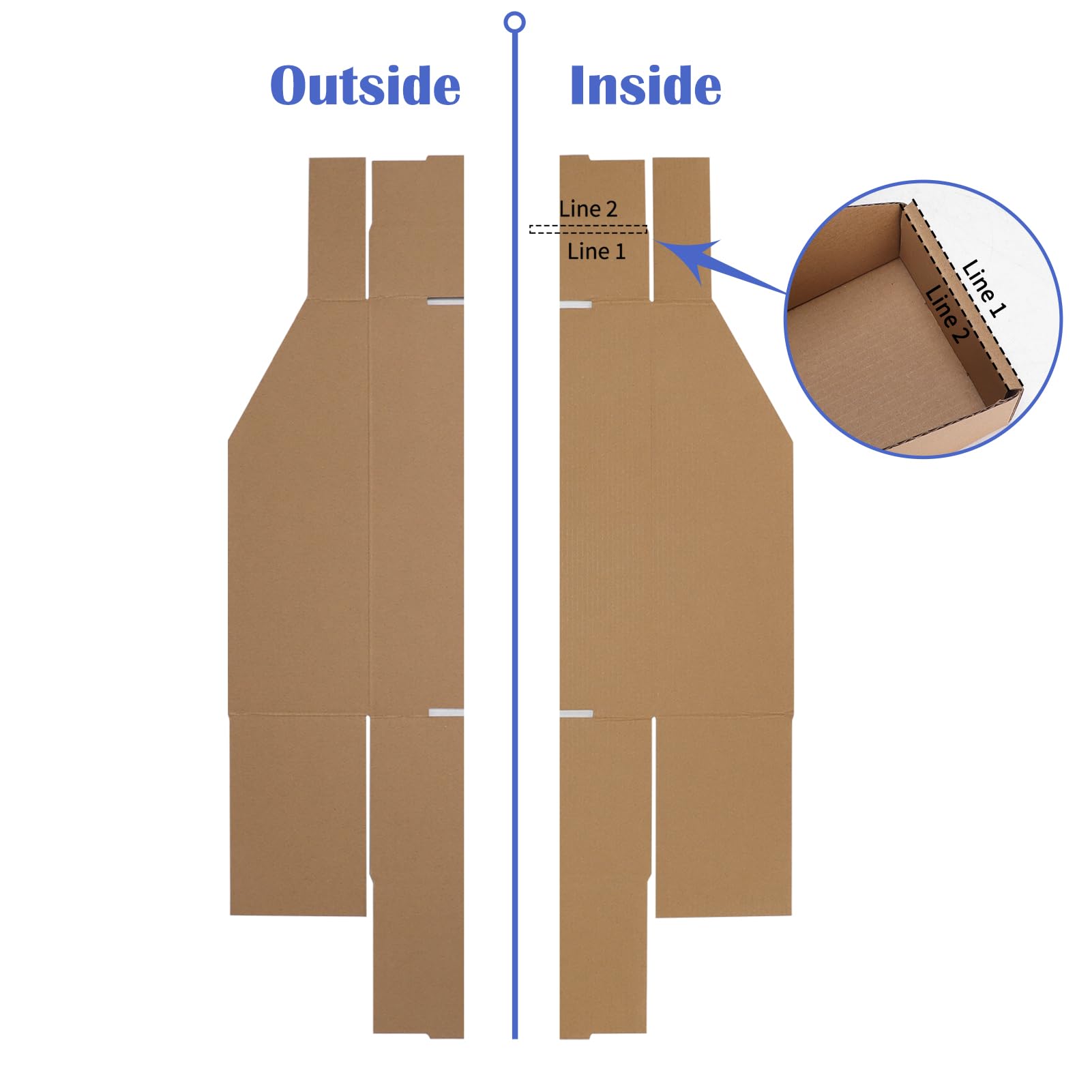 EXYGLO Contenitori in cartone, confezione da 35 scatole di cartone ondulato, 30 x 10 x 11,4 cm, per dispensa, scaffali, garage, ufficio, negozio, marrone