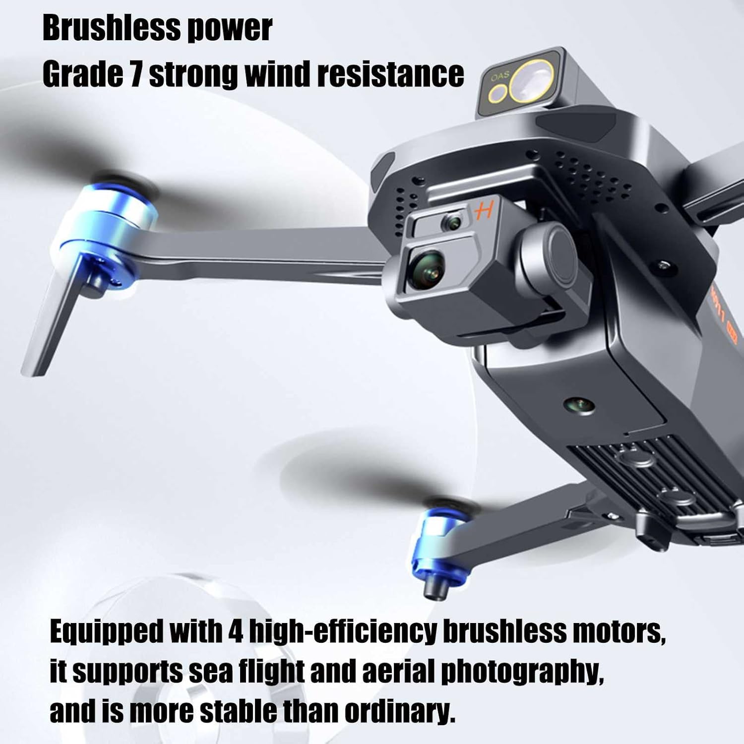 Drones with Camera for Beginners?GPS 8k Dual Camera Obstacle Avoidance HD Aerial Photography ESC Drone Brushless Quadcopter Folding Remote Control Plane (8k 2 Battery)