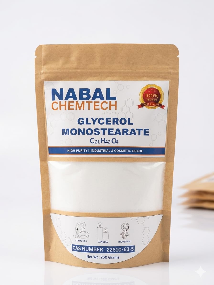Pure Glycerol Monostearate (GMS) 250 Grams – Industrial & Cosmetic Grade Non-Ionic Emulsifying Agent & Opacifier for DIY Candles, Cosmetics & Coatings-picture-11