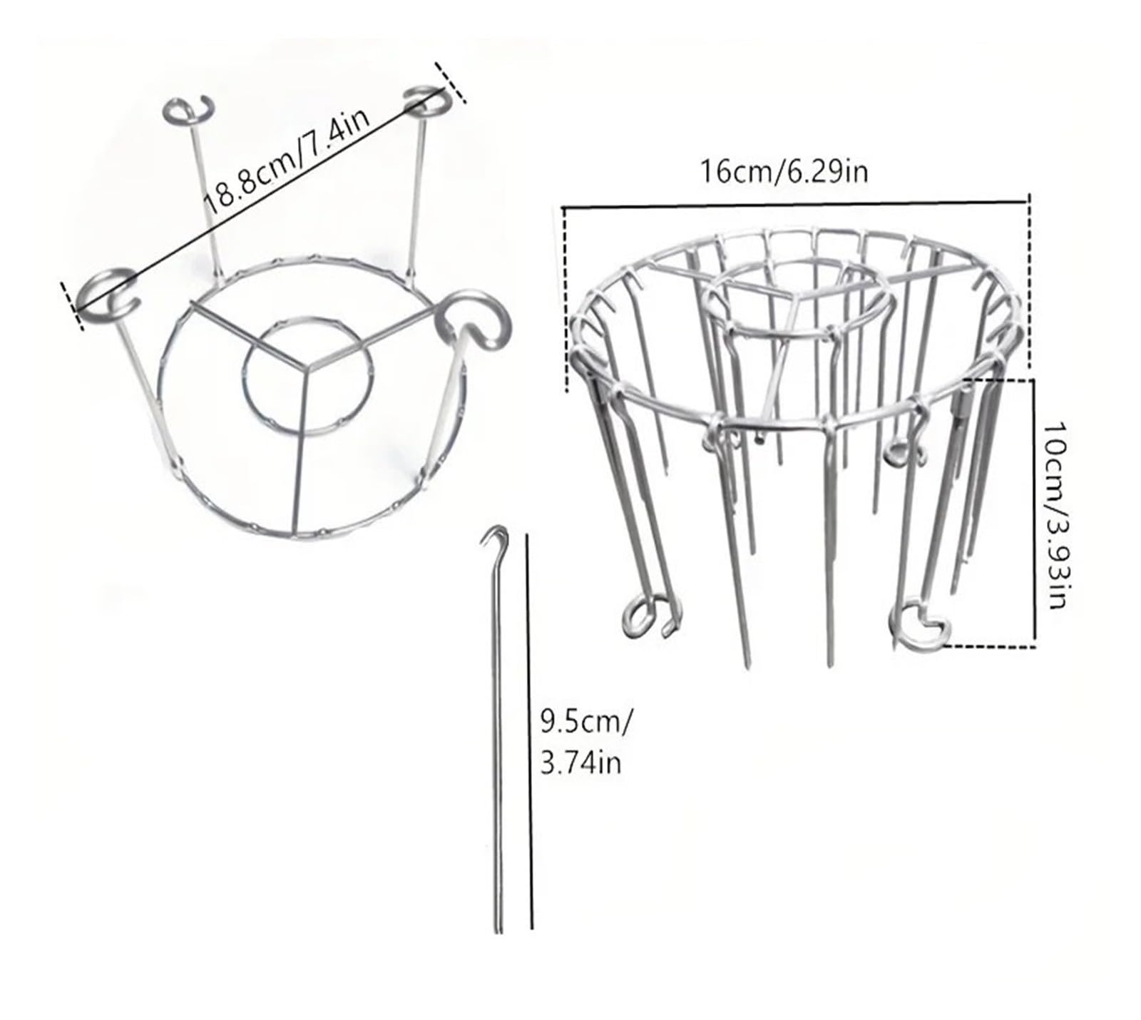 Genérico Parrilla Vertical de Acero Inoxidable for freidora de Aire | 23 brochetas, for 3,2-5,5 cuartos, multiusos, duraderas