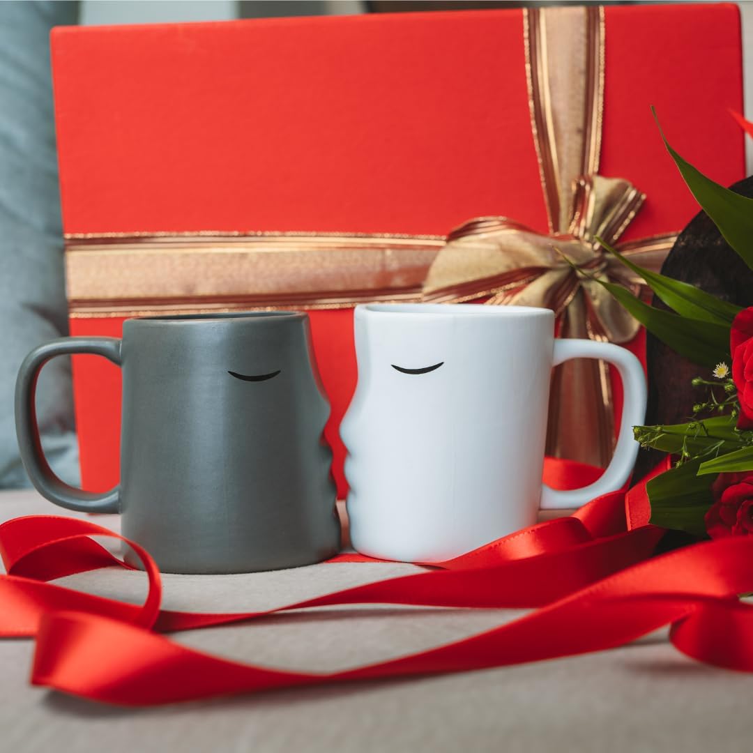 Occasionals Kissing Couple Mug Set, Wedding present for Couples, Engagement Gifts, Valentines Day, Cute Matching Couple Coffee Cups Bride and Groom Husband and Wife, His and Hers, Mr and Mrs - Image 8