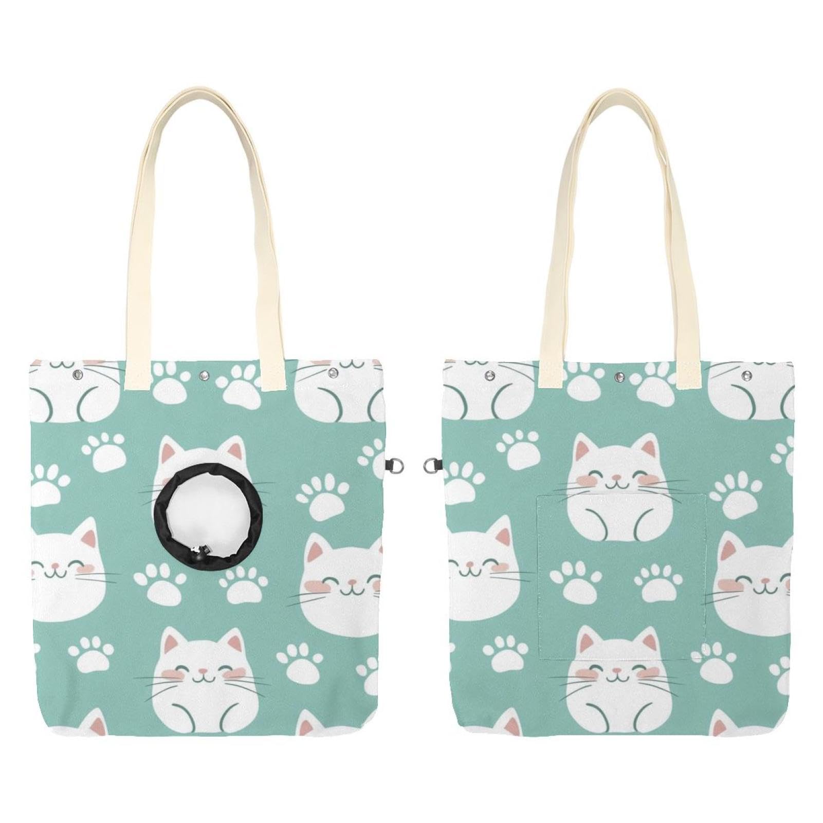 Sac de transport pour chat mains libres Lot de 2 Blanc pour balades en ville