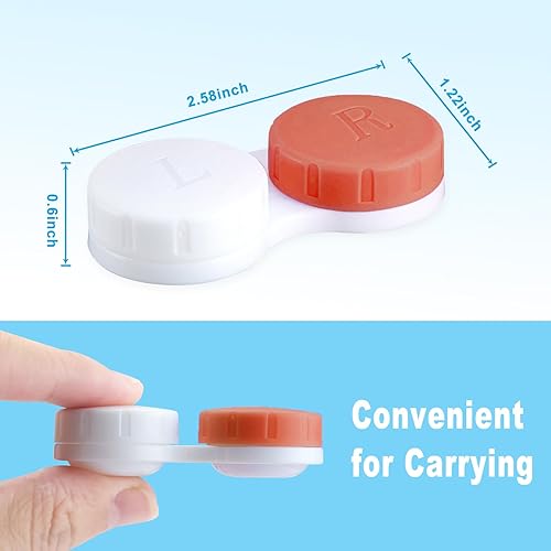 Miniatura 3 de Estuche para lentes de contacto de 12 piezas, caja colorida para lentes de contacto izquierdosderechos, contenedor de soporte para lentes de