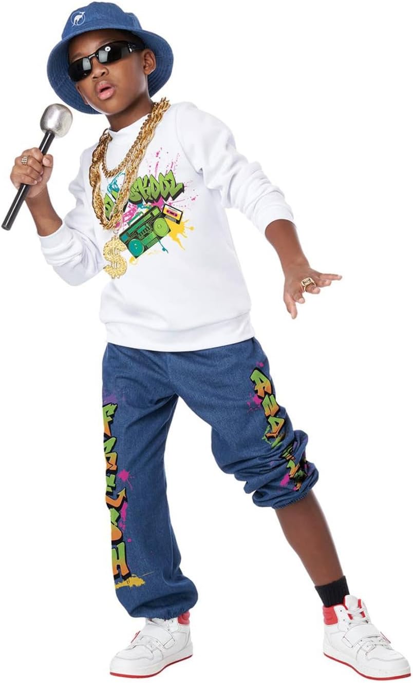 California Costumes 90's Hip Hop Kid Boys Costume Medium size 8-10, Multi