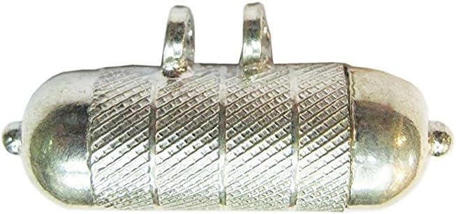 VINAYAK Lucky Silver Oxidize Sterling-Silver Cylinder Tabeez for Men and Women