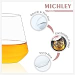 MICHLEY Floating Wine Glasses for Pool, Large Stemless Wine Glasses Clear Tritan Plastic-Unbreakable Wine Cups for Red and White, Dishwasher Safe, 17oz, Set of 4