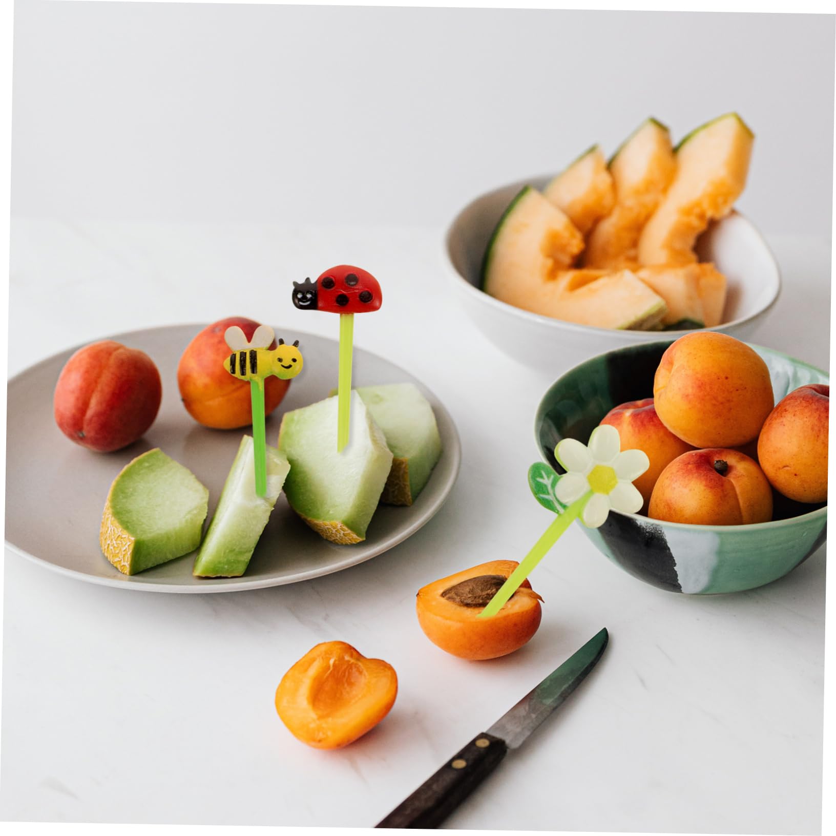 MAGICLULU 20 Paquetes tenedor de frutas accesorios cocinita selecciones de frutas de fiesta decoraciones para pasteles de fiesta selecciones de postre selecciones de bocadillos el plastico