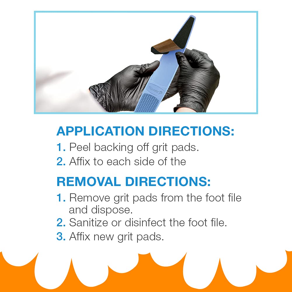 Flowery Foot File Easy Peel Pro Pad, Disposable Replacement Adhesive Pad for D-Files - Combo Pack 24 pcs