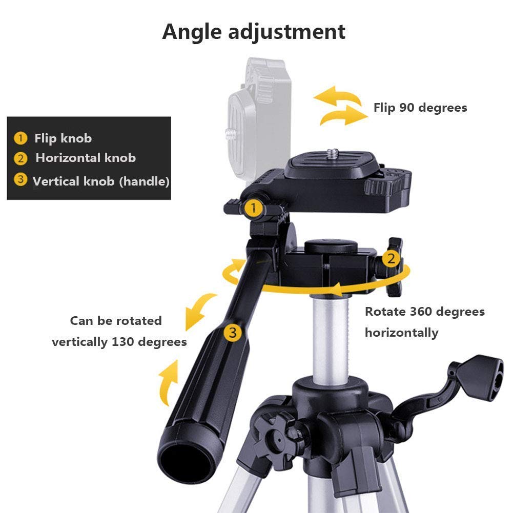 Télescope astronomique réfracteur Ultra HD, Bleu, 400/70 mm, avec trépied réglable et Adaptateur pour Smartphone, télescope Portable HD pour Adultes débutants, Double Le Confort
