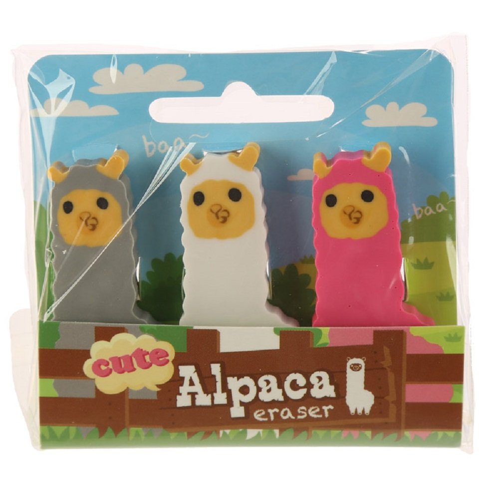 GrindstoreCute Alpaca Eraser - Set of 3