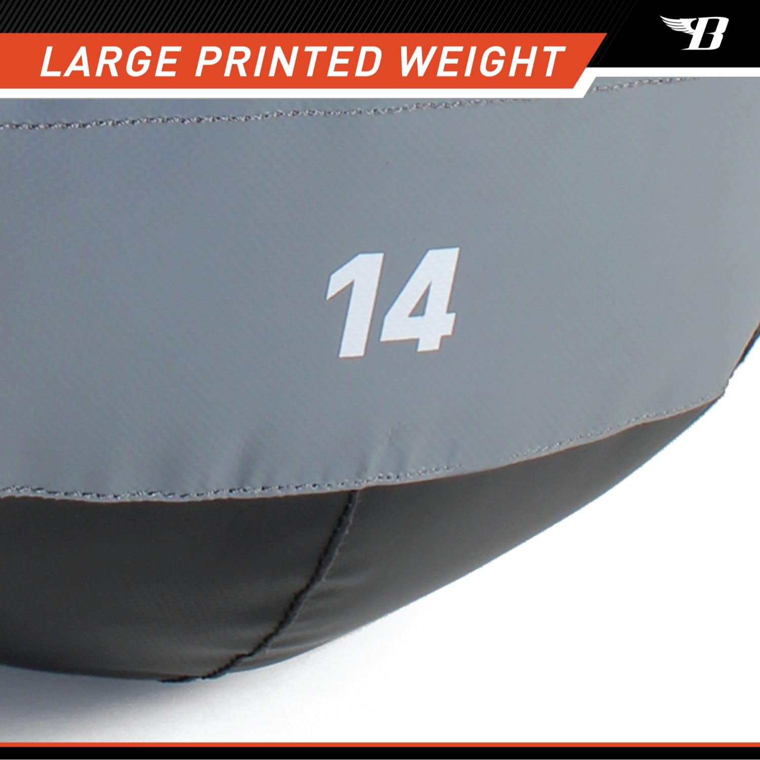 Bionic Body Soft Medicine Ball Weighted Slam Wall Ball for Cardio Workout and Core Training – Ideal for Squat, Lunge, and Partner Toss – 6, 10, 14, 20 lb.