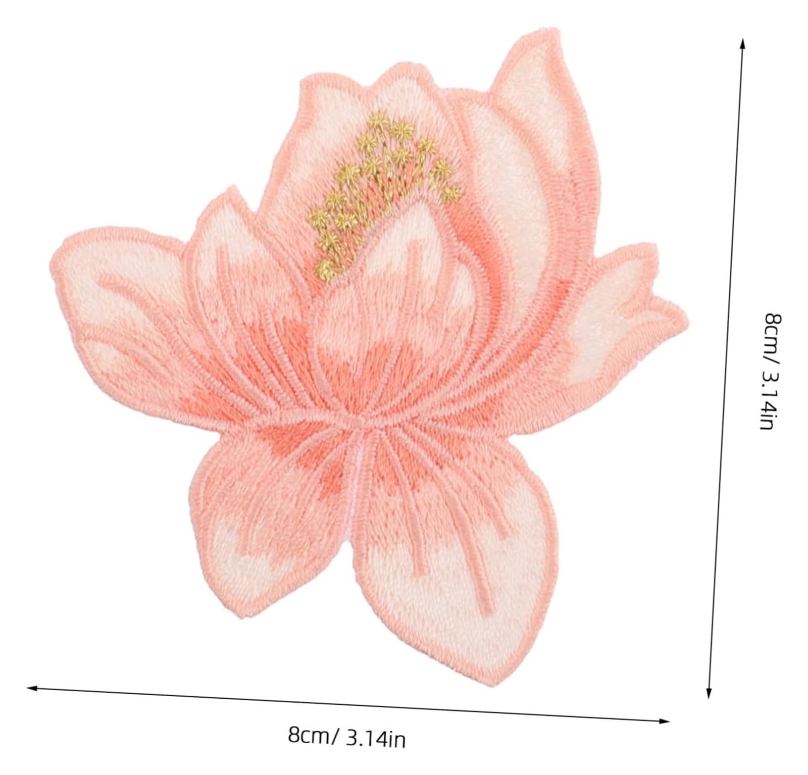 Applikationen für Kleidung, 4 Stück Stickerei-Patch Lotus Eisen dekorativ