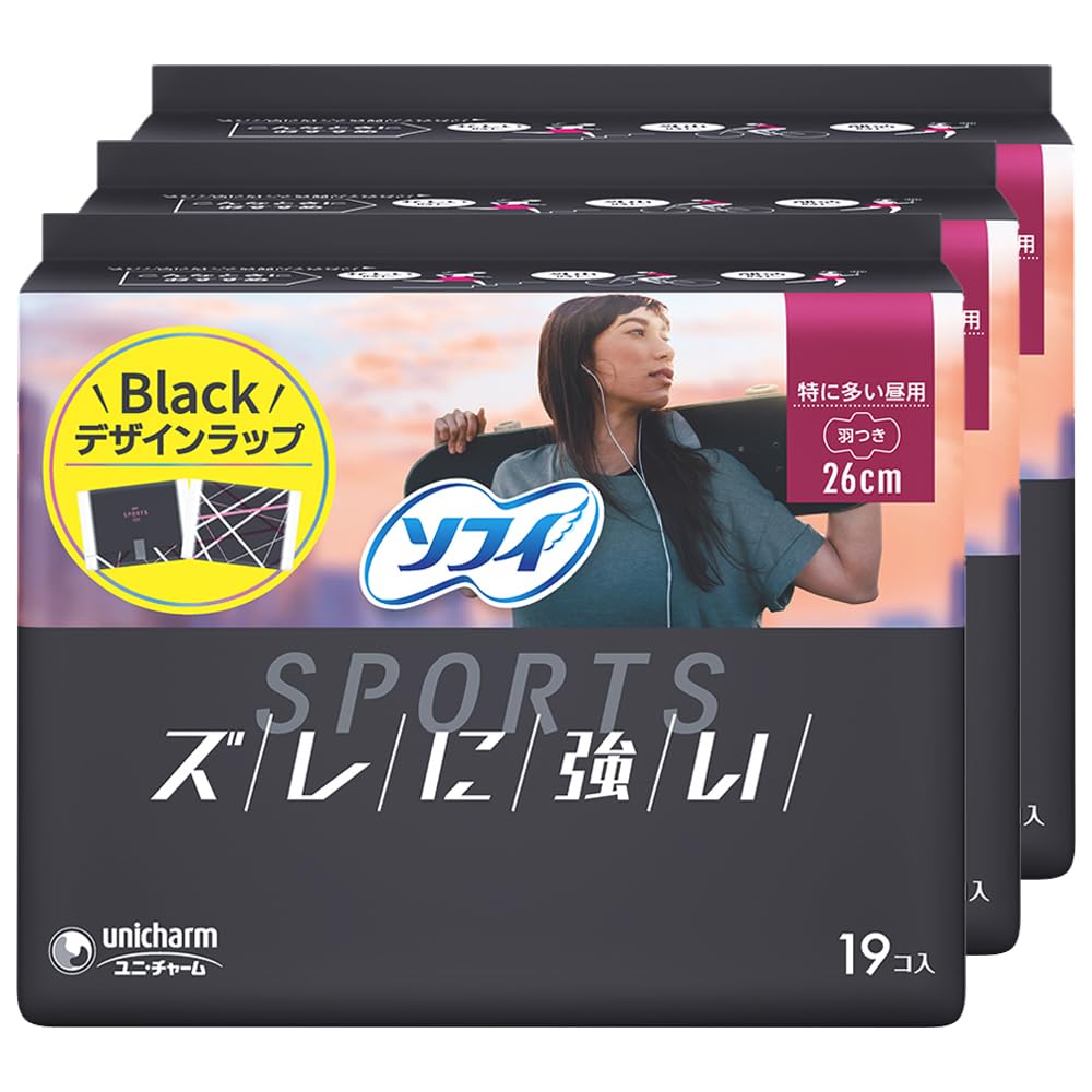 ソフィ Sofy 【まとめ買い】 スポーツ(SPORTS) ズレに強い 特に多い昼用 羽つき 26cm 57枚 生理用品 ナプキン