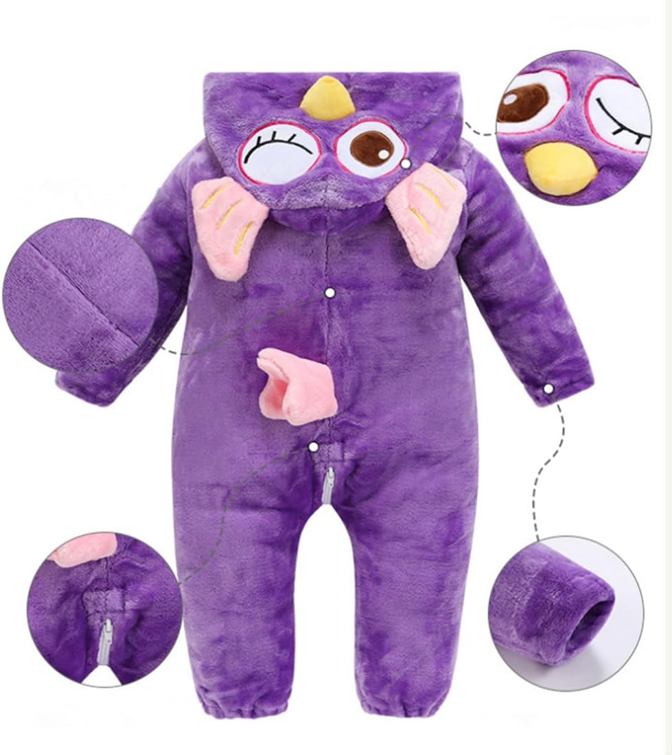 CuteOn Toddler Halloween Costume Onesie Cosplay Romper Christmas Infants Baby Costume Owl 3Months-4Years - Image 2