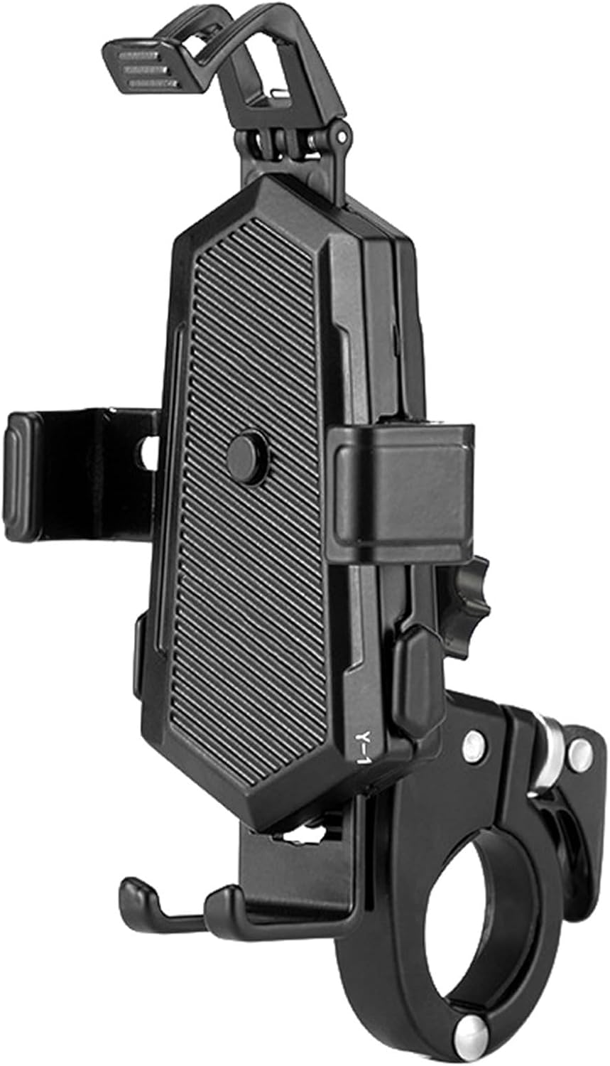 SHOWERORO Phone Holder and Vibration Dampening Aluminium Alloy Bike with 360° Rotation Does Not Block Phone Buttons Compatible with Motorbike and Bicycle Handlebar Mounts